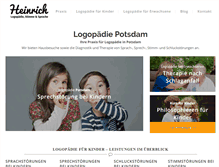 Tablet Screenshot of logopraxis-potsdam.de
